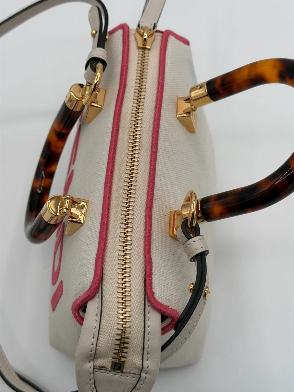 Fendi mini by the way denim canvas shoulder bag 😍